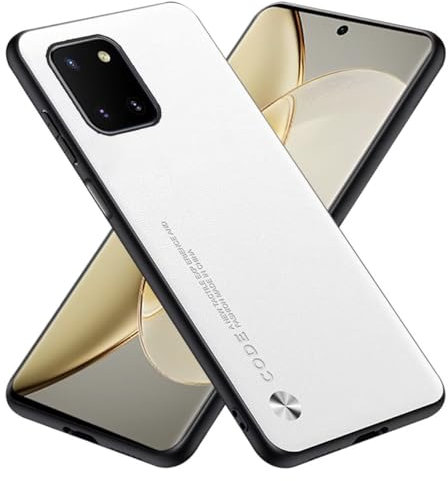 RankOne Hülle kompatibel mit Samsung Galaxy Note10 Lite/Galaxy A81 (6.7), Stoßfeste Silikonhülle Handyhülle - Weiß