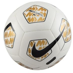 Nike MERC Fade Fußball, White/Gold/Black, 5