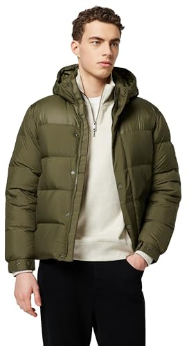 Tommy Hilfiger Herren Pufferjacke Mix Down Hooded Puffer Jacket mit Kapuze