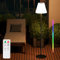 RWWR Solar Stehlampe Outdoor mit Lichtsensor Stehleuchte Garten Stehlampe Terrasse Ferndimmen 2-in-1 Aufladbar 8 Farben IP44 Ideal für Patio Balkon Garten (A)