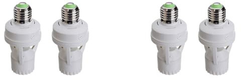 4 Stück E27 Bewegungsmelder Lichtschalter 100-240V Bewegungsmelder Sockel Lampenfassung mit Lichtsteuerung Switch Lampenfassung
