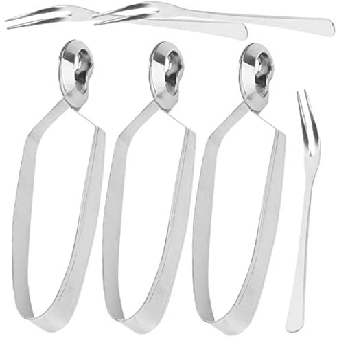 Cabilock 6 Set Di Utensili Da Cucina Per Stoviglie Pinze Per Lumache Forchette E Utensili Per Mangiare Lumache Per Esterni E Interni