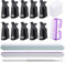 Ansodo Set di 104 lime per unghie professionali, portatili, con grana 400/4000, resistenti e facili da usare, per uso domestico e professionale, colore nero