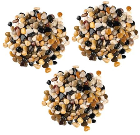 VANZACK 3packs Decorative Landscape Stones Pebbles for Plant Pots Aquarium Ponds and Gardens