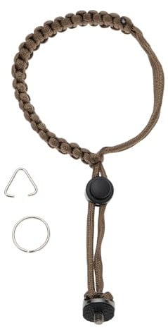 Create idea Camera Wrist Strap With 1/4 D-ring Screw Adjustable Camera Hand Strap Lanyard Compatible with Insta 360 X3 Selfie Sticks Action Cameras Brown