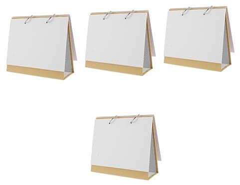 SEWACC 4sätze Handbemaltes Kalenderbuch Blanko Tischkalender Mit Abnehmbaren Für Kreative Gestaltung Und Scrapbook Leicht Und Tragbar Kraftpapier Für Projekte