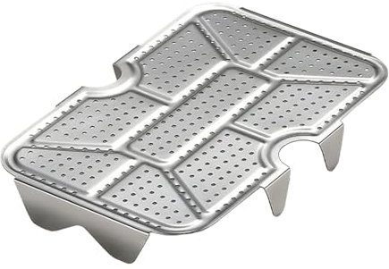 Générique Stainless Steel Steam Holder | Steam Rack | Round Steaming Stand | Space Saving Design with Foldable Legs for Easy Storage, Ideal for Pressure Cookers, Instant Pots, and Traditional Pots