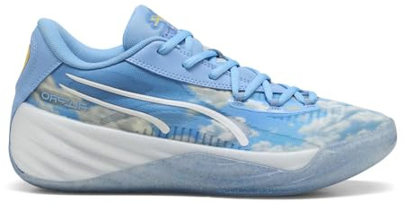 PUMA Men's All-pro Nitro Dennis Schroder Basketball Shoes Sneaker, Team Light Blue/Puma White, 11 UK