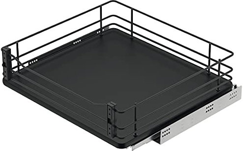Anthrazit Küchenschrank Innenschublade mit Regalboden Vollauszug Softclose Dämpfung 600mm Korpusbreite 30kg Tragkraft 1 Set