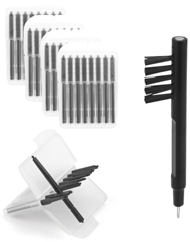 BOXOB 5 Pack Hearing Aid Filters, Wax Guard Filters with Brush Practical Hearing Aid Cleaning Tools Kit Compatible with Phonak, Resound，Cerustop 8pcs per Box