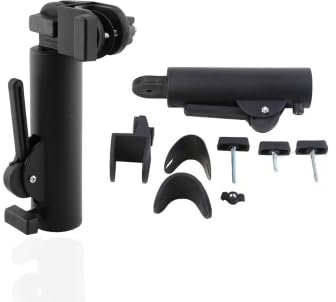 Esenlong Universal Golf Umbrella Holder,Adjustable Angle Universal Black Plastic Stand,Golf Accessories,Attachment Cart Umbrella Holder for Golf Push Cart Handles,Black