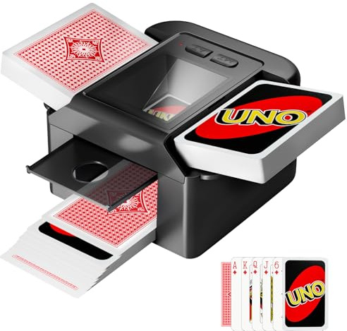 Automatic Card Shuffler, Rechargeable 1-2 Deck Electric Card Shuffler