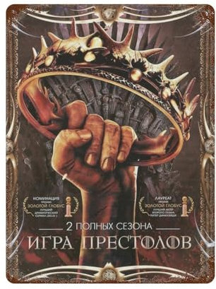 SDYFERBX Filmposter Game of Thrones, Wanddekoration, Kunst, Metallblech, Poster, moderne Bar-Dekorationen, 40 x 30 cm
