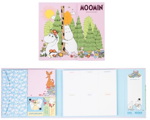 Grupo Erik Moomin Wochenplaner Haftnotizen Geschenke Einschulung | Notizzettel Block für To Do Liste Einkaufszettel - Undatierten Wochenplaner Notizblock Block Buch