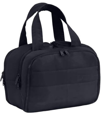 SYEXDZON Trousse de Toilette de Voyage, Trousse de Toilette de Voyage Ultra Légère et Grande Ouverte, pour Femmes, Trousse de Maquillage pour Grands Récipients (Noir)