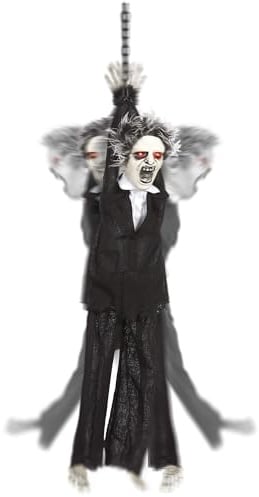Widmann 05823 - Lachendes, Schreiendes & sich schüttelndes Monster, Rote LED Augen, Horror, Halloween, Mottoparty