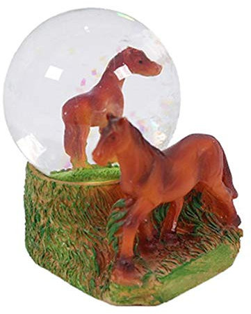Glitzerkugel Pferd Schneekugel Tier Tiere Schneekugeln Pferde Pony