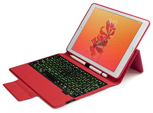 i-CaseBoard X9 Tastiera per iPad 2017 e 2018 (per iPad Air 1 e Air 2 e Pro 9,7) (X9 Rosso)