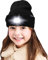 ATNKE Kids LED beleuchtete Mütze mit Licht, USB Wiederaufladbare 4 LED Scheinwerfer wasserdichte Winterwärmer Strick Nachthüte mit leichten Jungen Mädchen/Black