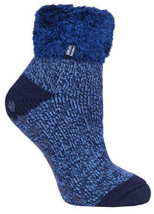 HEAT HOLDERS Ladies Thermal Warm Lounge Slipper/Gripper Socks UK 4-8, EUR 37-42 -Great for Bed Socks (Lindsay Annabelle, UK 4-8, EUR 37-42)