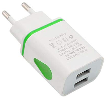 Allayu USB Wall Charger Dual Port 2A Ausgangs Spielraum-Stecker-Adapter kompatibel USB-Ladegerät USB-Ladegerät Dual für Telefon-EU-Stecker