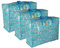 The Pescara Collection Extra Large Storage Bags Water & Dust Resistant. Double zipped storage bags for toys, laundry, bedding. Underbed Wardrobe Space Saver Blue Beach huts (65 ltr 3x Pack)