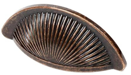 Decoranddecor Arro Half Moon Shaker Cup Handles Cabinet Pulls Zinc 64mm Hole Centre (Antique Copper) - 1 Pack