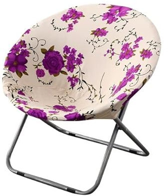 1 Pc Leisure Saucer Chair Protector Round Washable Folding Chair Covers Living Room And Camping Spandex Chair Cover-10,1 Piece