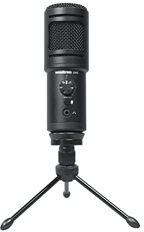 WOODBRASS UM2 - Micro Streaming, Podcast, Videoconferenza, Gaming. Microfono USB -C Plug & Play standalone per PC/Mac/PS4/PS5/Xbox ideale per registrazione e live Twitch, Discord, Youtube