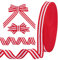 PandaHall 50 Yard/45.72m Rot-Weiß Gestreiftes Band Weihnachts-Grosgrain-Stoffband Streifen Bastelband Rolle Für Weihnachtsdekoration Geschenkverpackung Kuchen Hochzeit Blumendekoration Schleifen