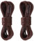 Yusimu 2 Pares de Cordones Redondos Encerados para Zapatos | 2,5 mm Delgados y Duraderos para Oxfords, Brogues y Derby | Cordones Unisex para Zapatos Escolares y de Negocios,Marrón,110 cm