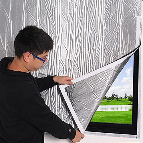 IBOWZ Isolierte Fensterfolie Fenster-Isolierfolie, Windschutzscheibendichtung, reflektierender Hitzeschild, 10 mm Dicker Sichtschutz-Isoliervorhang zur Geräuschreduzierung im Schlafzimmer (Color :