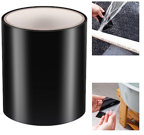 Cinta Impermeable Autoadhesiva, ACTOYS 1.5m*10cm Cinta aislante negra, Cinta de Reparación Piscinas, Cinta Adhesiva para Fugas de Agua, Cinta Aislante, Cinta de Reparación, Cinta de Sellado