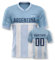 Yolovi Argentinien Personalisiertes Fussball Trikot 3D Druck Football Shirt mit Ihrem Namen und Nummer Hip Hop Football Jersey für Herren Damen Kinder, Small-6X-Large