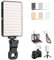 Phone Light Selfie Light 120LEDs with Clip & Tripod, 3000mAh CRI 95+ Dimmable Portable Phone Selfie Light Clip-on for DSLR/Laptop/Tablets, Suit for Makeup/Conference/Video Recording/Photography