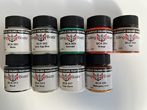 Generico PACK ACRYLIC COLORS FOR PAINTING BOAT BILLINGBOATS BB472 MARY ANN
