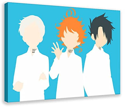 FISH DRAGATE The Promised Neverland Anime Poster 72 Leinwand Poster Schlafzimmer Dekor Sport Landschaft Büro Zimmer Dekor Geschenkrahmen Stil 60 x 90 cm
