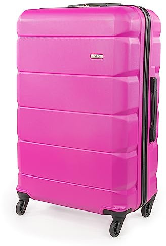A2B Exodus Hartschalenkoffer - Hardsided Reisegepäck mit 4 Spinnrollen | ABS Koffer groß, mittel & klein in 3 Farben AB001, hellrosa, S, 3-teiliges Gepäck-Set