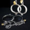 Vielretude Metall Manschetten Handschellen Knöchelmanschetten abschließbar mit Kette Bondage Sklaven Fesseln Fetish BDSM Erotisch für Paare Rollenspiel Sexspielzeug Erotisches Zubehör (B+D)