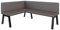 FURNISTAR Eckbank Akiko Metal A - Eckbankgruppe für Ihrem Esszimmer, Küche modern, Sitzecke, Essecke. Perfekt für Küche, Büro und Rezeption. Solide und Starke Verarbeitung. (128x168-Links-Soft30)