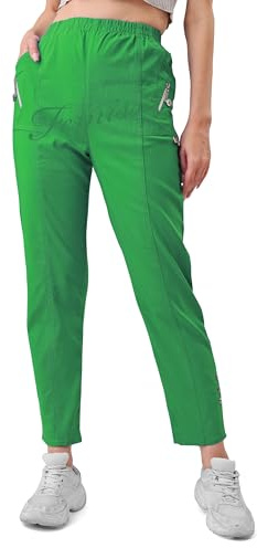 femiss Trousers for Women UK Casual Full Length Elasticated High Waist Relax Fit Ladies Everyday Soft Stretchy Lightweight Pants
