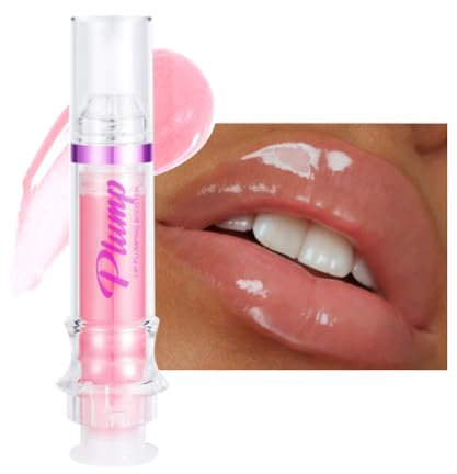 Ofanyia Lip Plumping Booster, Spicy Lip Plumper Lip Gloss Lip Plumping Oil, High-Shine Hydrating & Nourishing Fuller Lip Plumper Lip Mirror Lip Glaze, Plump & Pout Lip Plumper for Women Girls (01#)