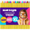 Blue Squid - Kits de pintura facial para niños, 18 colores giratorios, juego de crayones de pintura facial a base de agua, Halloween, kit de pintura para el vientre, embarazo, pinturas corporales de