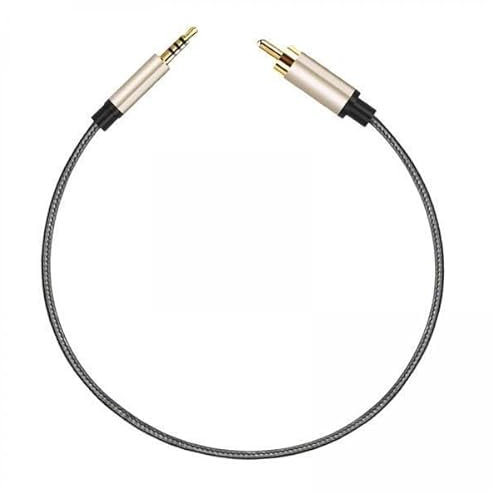 Dickly 2 Câbles Audio Jack 3,5 Mm vers RCA Mâle, Cordon Coaxial AUX pour Appareils de Cinéma Maison, 2 pièces