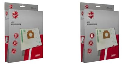 Hoover H88 Vacuum Cleaner Bags, Original, Microfiber, Pure EPA, Anti-Odor, Extra Filtering, Compatible with Hoover H-ENERGY 500, 4 Pieces (Pack of 2)