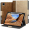 KingBlanc Hülle für iPad Pro 11 Zoll 2024 (M4, 5. Generation) mit Stifthalter, Veganes Leder Schutzhülle, Auto Schlaf/Wach, Unterstützt Pencil Pro und Pencil (USB-C), Beige