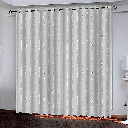 Flächenvorhang Set Weißes Einfaches Quadrat Moderne Haushalt Schlafzimmer Balkon Wärmedämmung 3D-Druck Vorhang Panel Home Decor Vorhänge Für Wohnzimmer Bedroom Children's Room -1F7B8I3I8X6