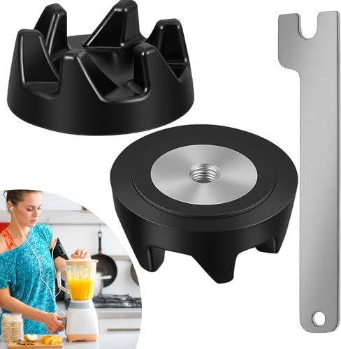 2Pack Blender Rubber Coupler Gear Clutch with Removal Tool Spanner Rubber Clutch Coupling Parts Compatible with KitchenAid WP9704230VP KSB52 KSB5 5KSB52 5KSB5 (2 Blender Coupler 1 Removal Tool)