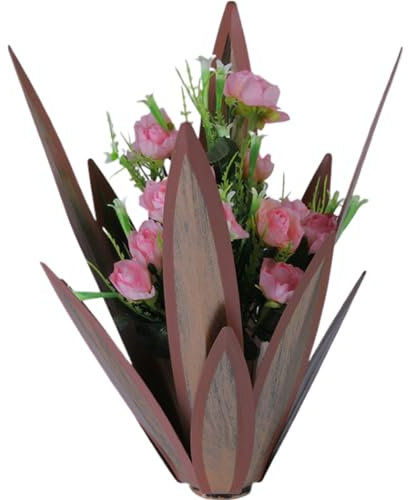 Hperu Plantes en métal décor extérieur Plantes d'agave métal