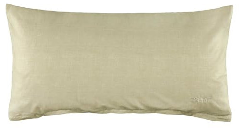 Esprit Home 2er Set Premium Kopfkissenbezug 40x80 Baumwolle - Beige - 2teilig - Kopfkissenbezüge mit Esprit-Logo gestickt - Doubleface - farblich passend zur Bettwäsche mit Reißverschluss